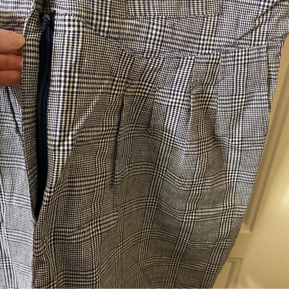 Vintage Catch the Spirit Black Plaid Trouser Short Overalls Shortalls Size 22W - Picture 8 of 12